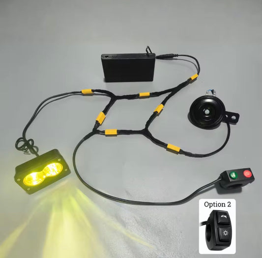 Battery Baja Lights + Horn + Switch