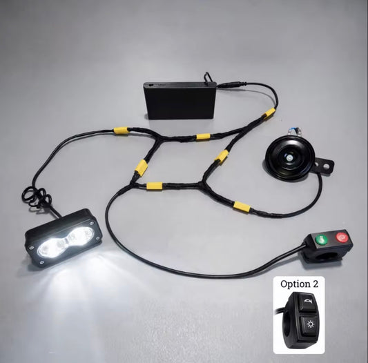 Battery Baja Lights + Horn + Switch